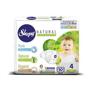 Sleepy natural jumbo package baby diaper maxi et hypoallergeniques t4 x 30 7-14kg