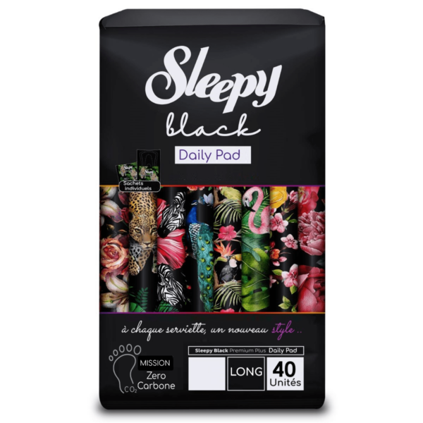Sleepy Black Daily Painty Liner Super Normal - 40 PCS